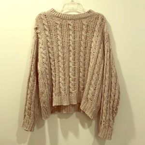 Oatmeal crocheted sweater